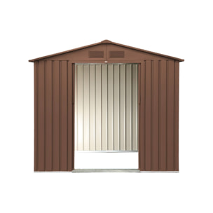 Abri de jardin métal 2,71m² avec kit d'ancrage HOUTLAND
