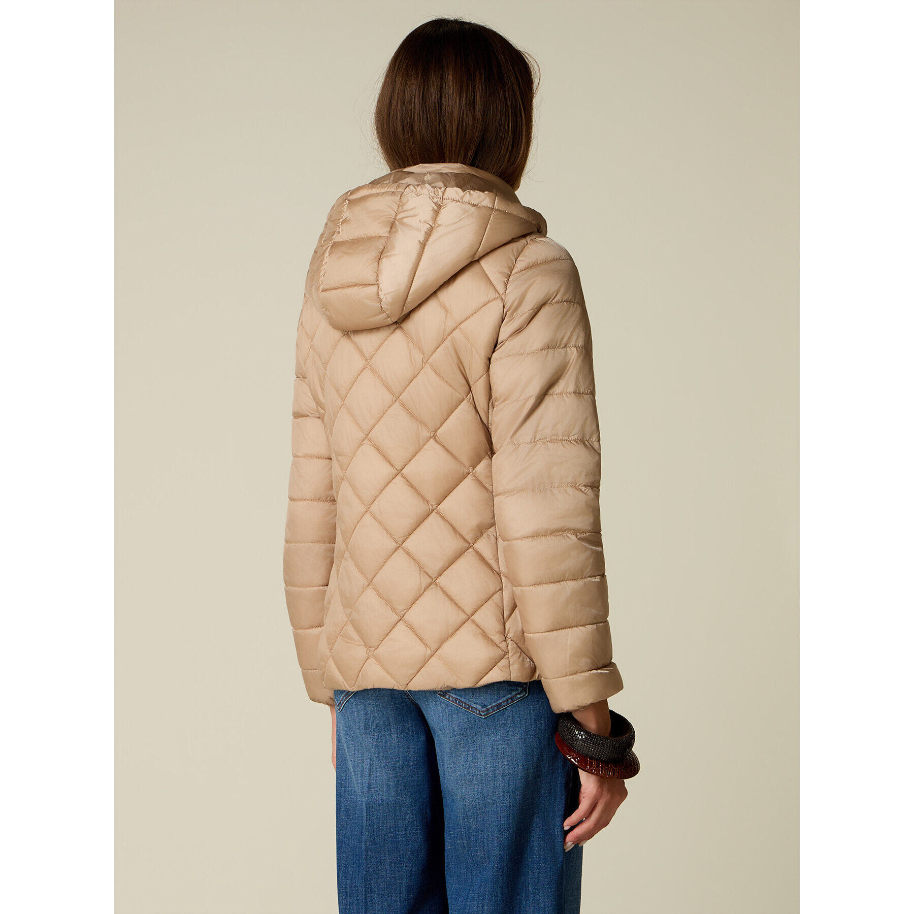 Oltre - Plumífero ligero con capucha - Beige