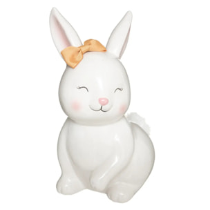 Tirelire enfant "Lapin" - blanc - H22 cm