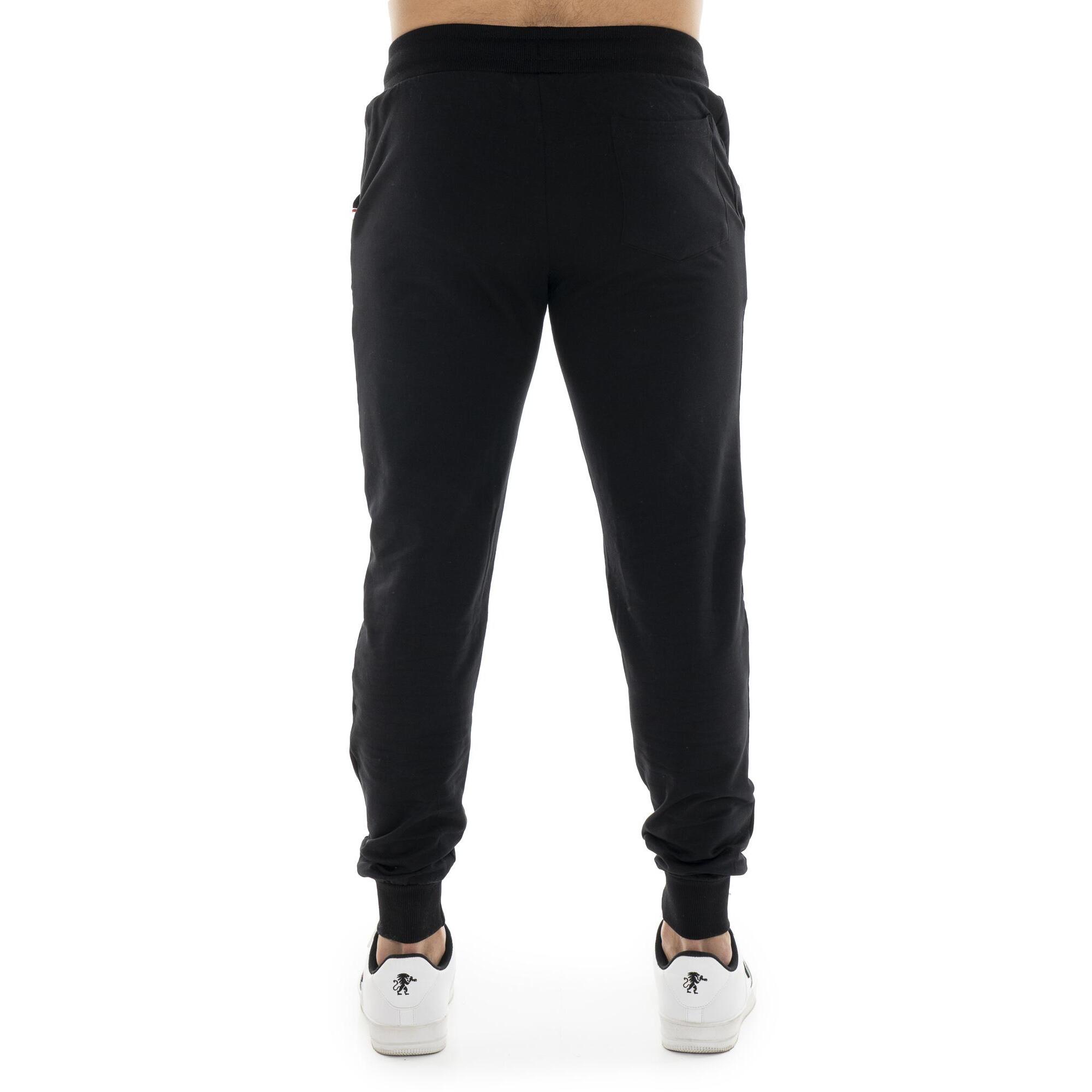 Pantalone sportivo invernale da uomo con polsino con logo piccolo "Basic"