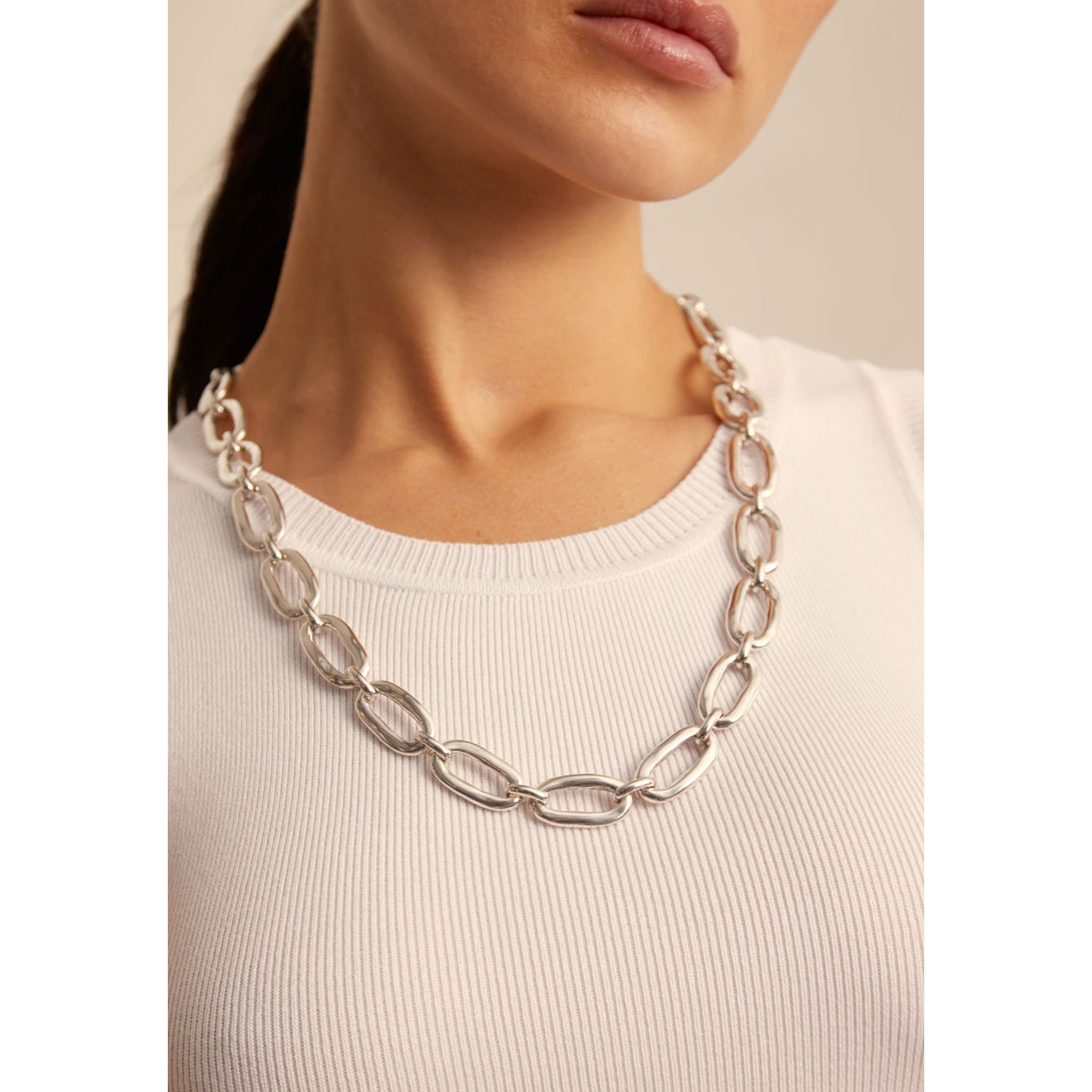 Colgante Eslabón PLATEADO U