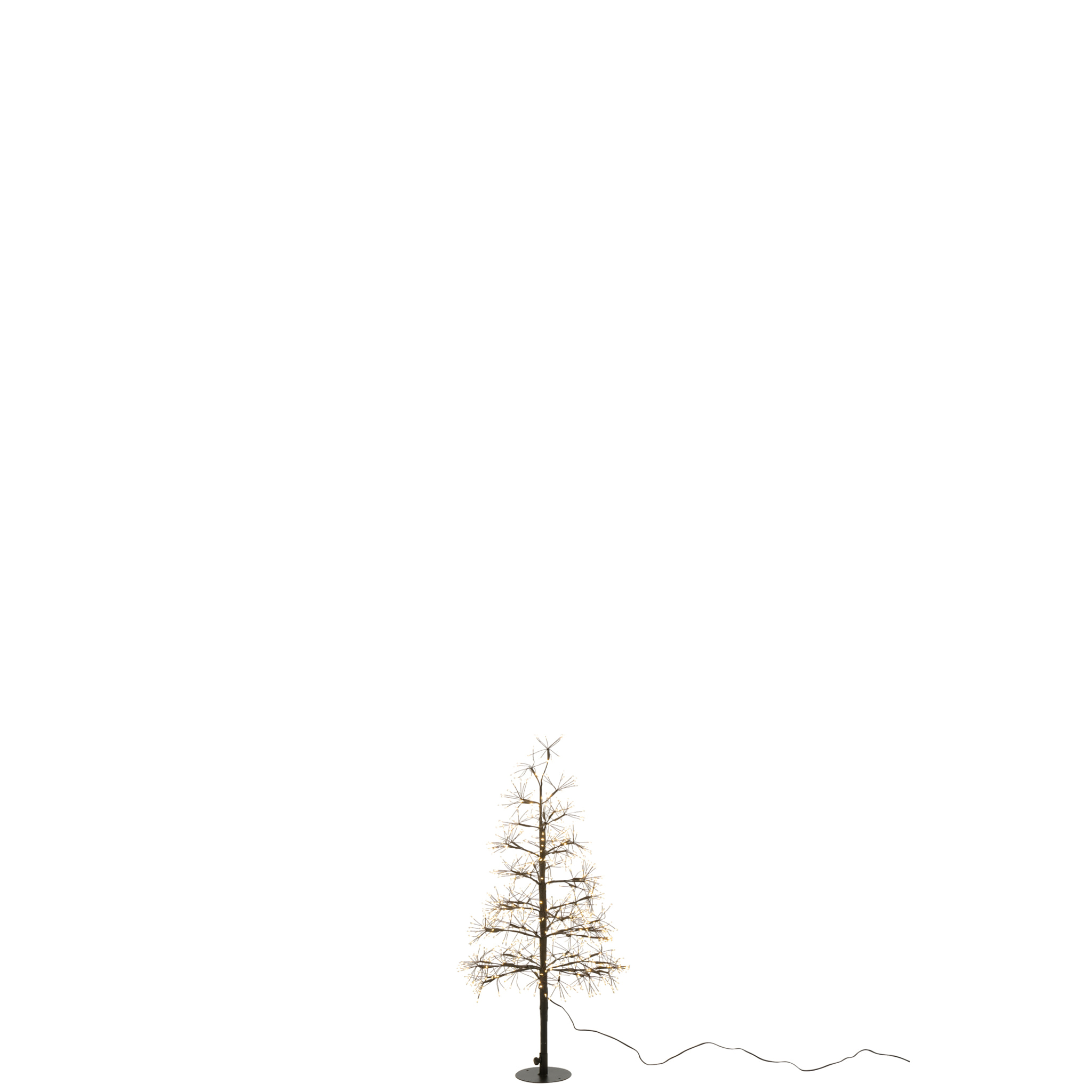 J-Line décoration Arbre - blanc chaud - acier - noir - extra large - LED