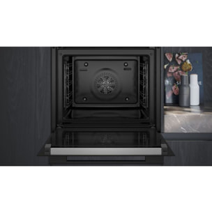 Four encastrable SIEMENS HB772G2B1S - Pyrolyse - Chaleur pulsée - Porte froide - Écran tactile - iQ700 - Sonde de Cuisson