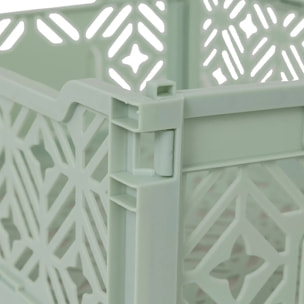 Cagette pliante "Arry" vert clair 40x30x15cm