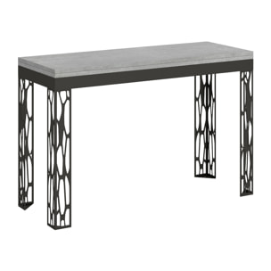 Mesa tipo libro 120/200x45/90 cm Ghibli Double Cemento estructura Antracita