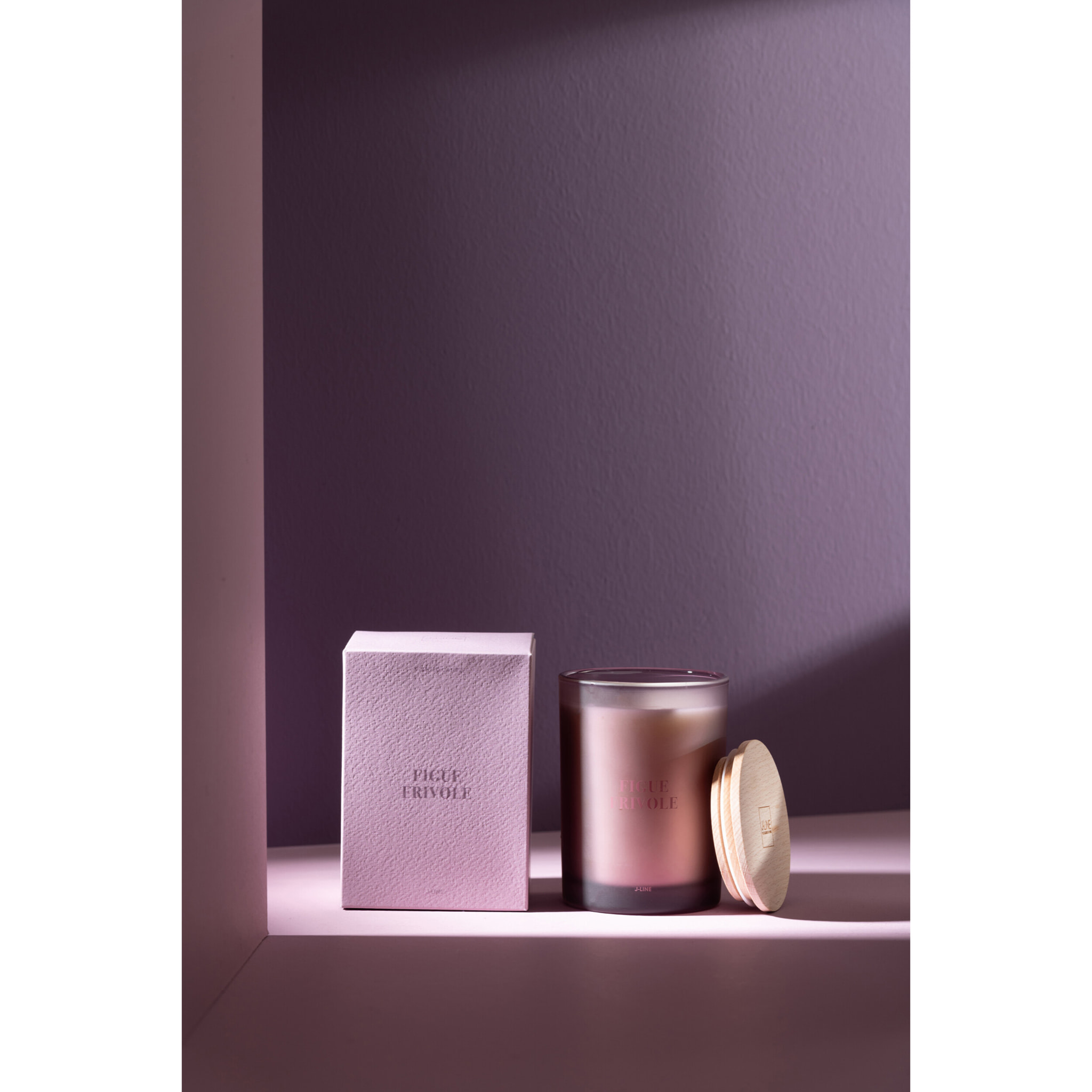J-Line bougie parfumée Accords Essentiels - Figue Frivole - mauve - 38H