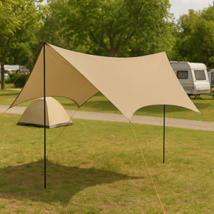 Well home toldo con tubos de hierro con revestimiento plateado