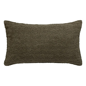 Coussin bouclette Soana vert kaki 30x50cm