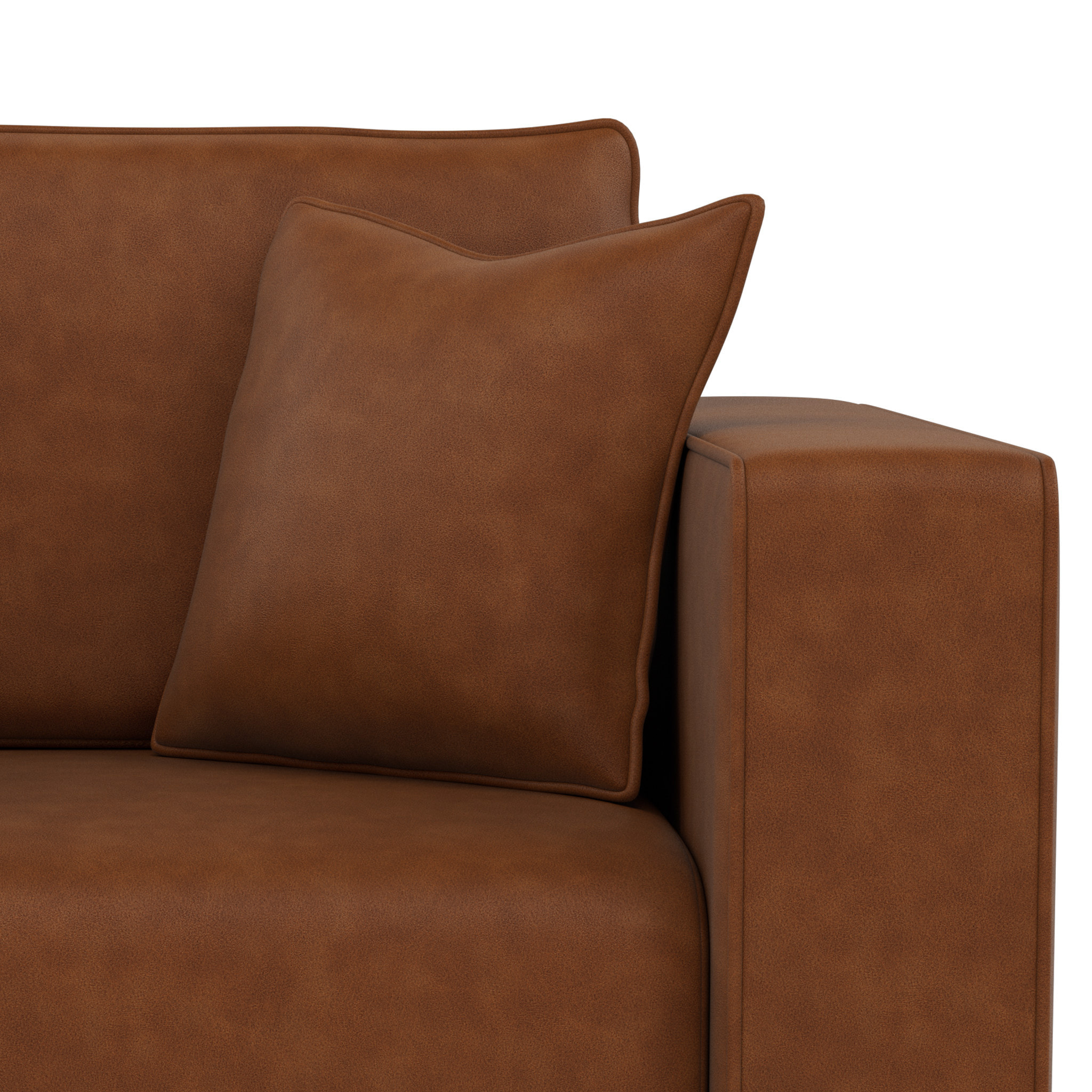 Topaze - fauteuil en simili - Cognac