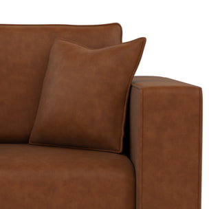 Topaze - fauteuil en simili - Cognac