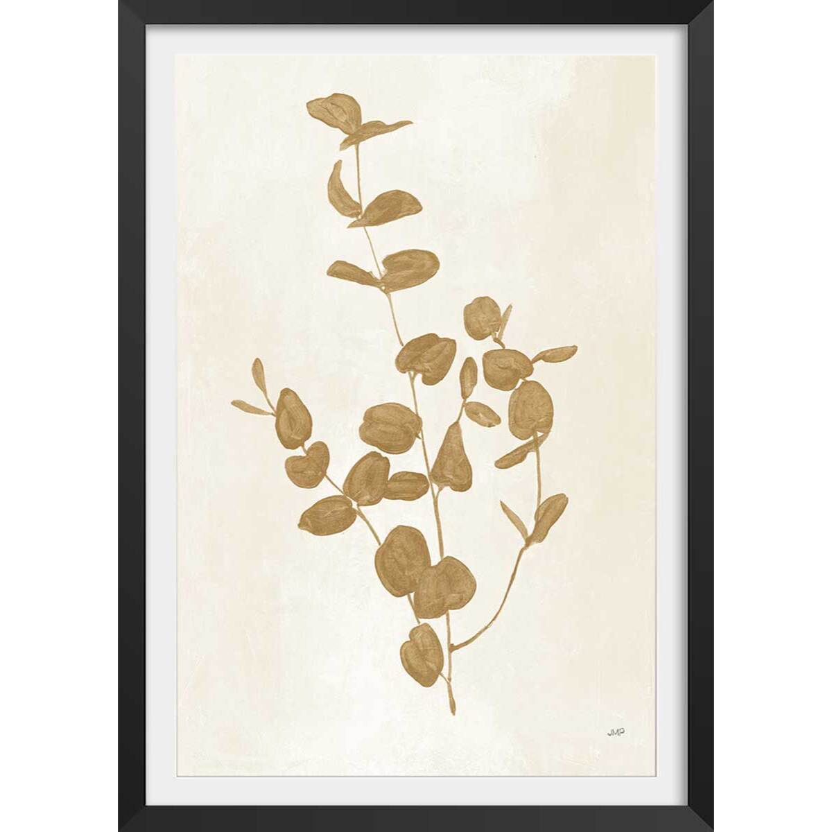 Affiche fleurs Recolte d'or Roya Affiche + cadre en bois - Noir