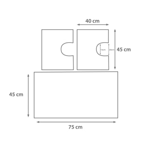 Tappeto Bagno Doccia Antiscivolo Super Assorbente Modello Osaka Tortora