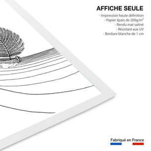 Poster voilier fougeres Affiche seule