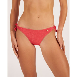 Braga de bikini clásica con lazos en tejido lúrex