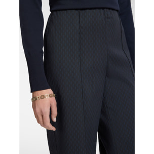 Elena Mirò - Pantalones cropped en jacquard elástico - Azul