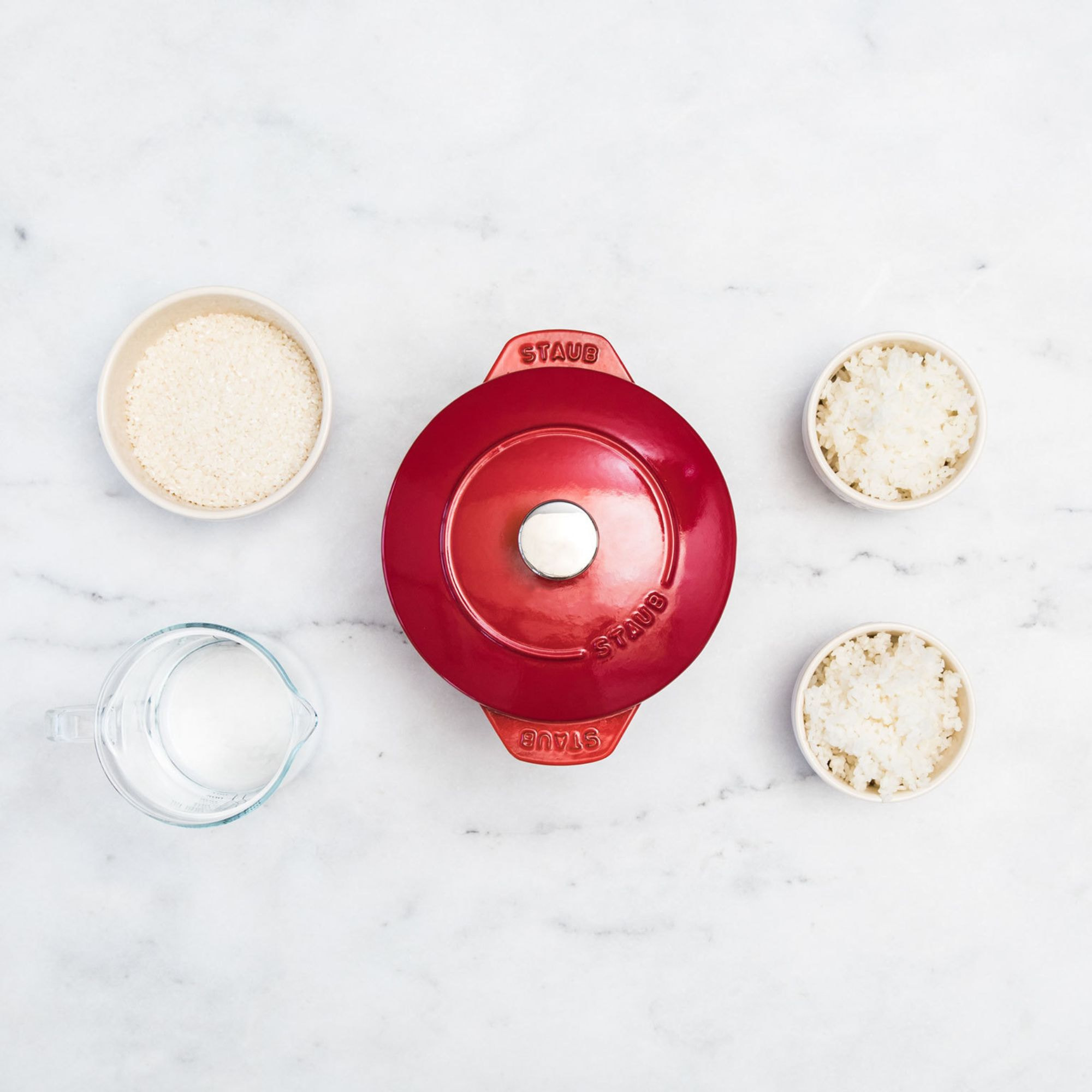 Cocotte à riz 16 cm, Rond(e), Cerise, Fonte