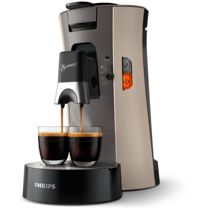 Cafetière à dosettes PHILIPS CSA240/31 senseo select nougat