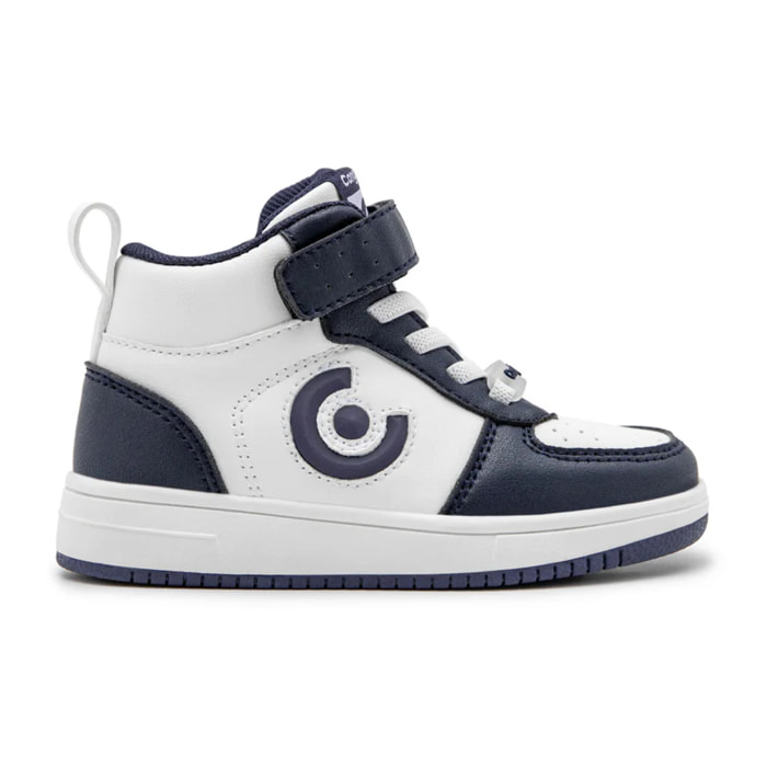 Zapatillas Altas Logotipo Azul Marino