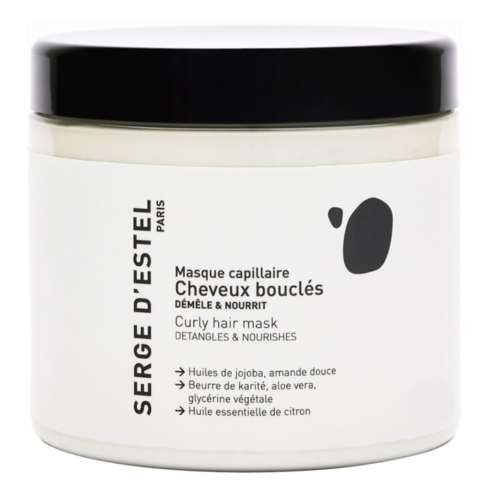 Cheveux Bouclés - Masque Démêlant et Nourissant pour Cheveux Bouclés