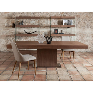 Estantería en DM y cristal 122x38x183cm