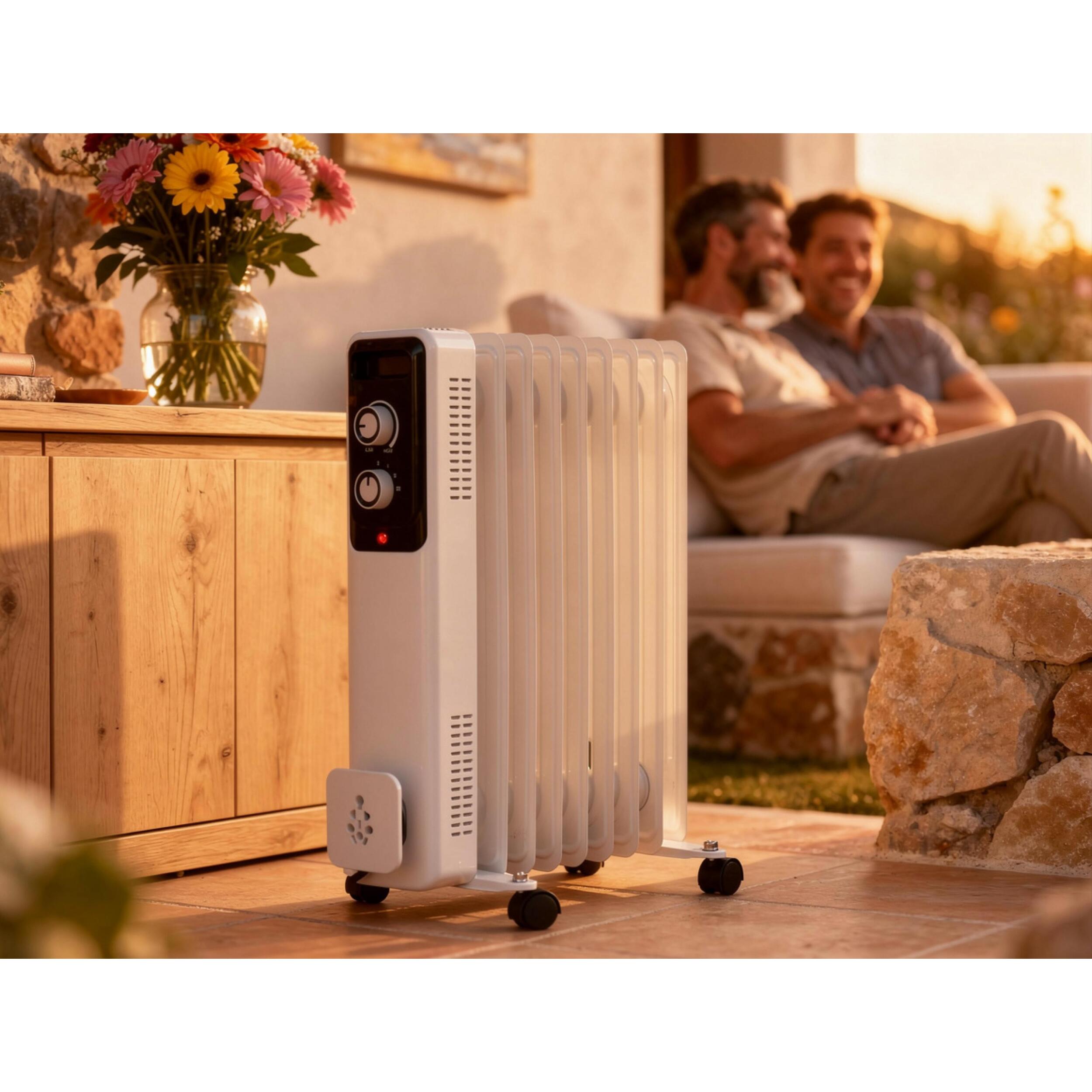 Radiador de aceite con tres potencias y termostato regulable SOLEIL 2000 PURLINE 2000 W