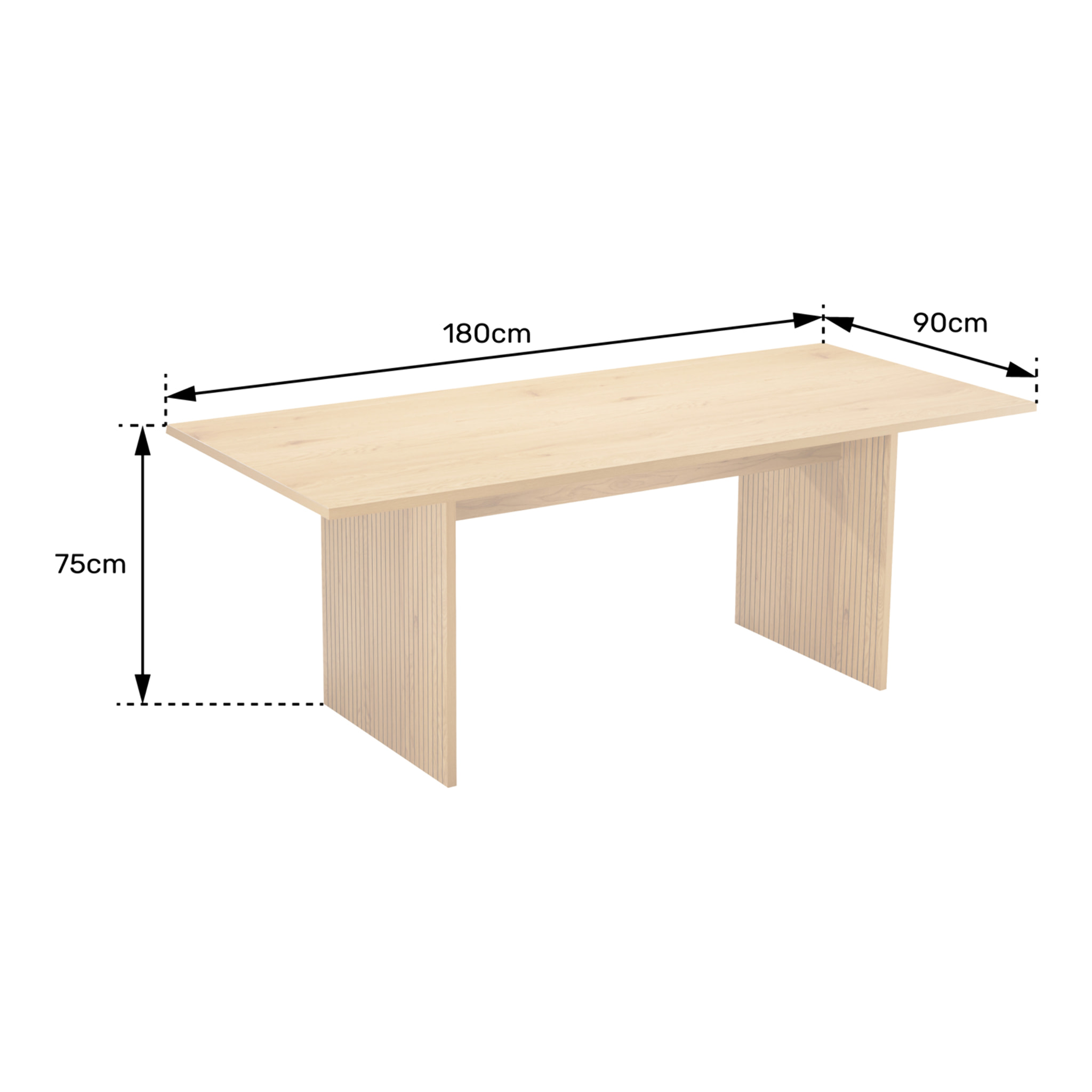 Table en bois style scandinave 180cm ALMA