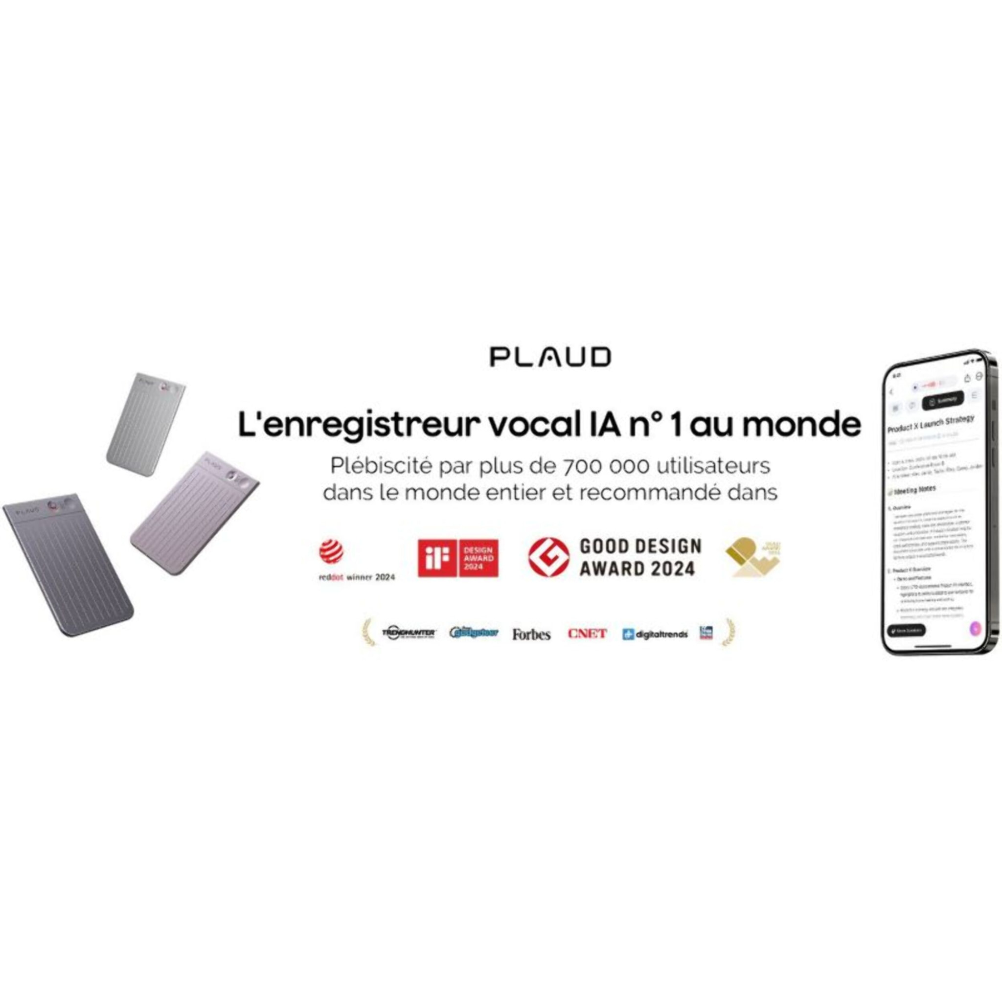 DICTAPHONE PLAUD Note Noir