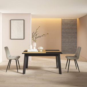 Mesa de comedor Naira 140 Negro Roble Negro