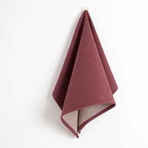 Lot de 2 torchons de cuisine jacquard Massaic Grenat