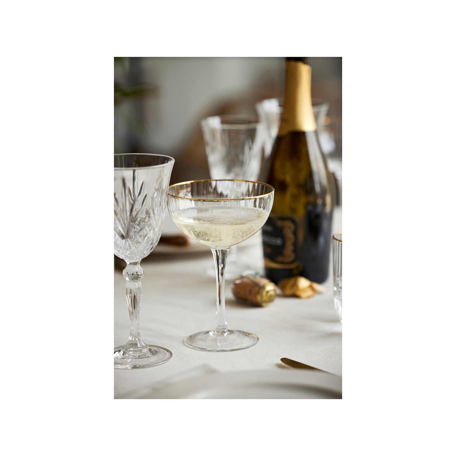 Set de 4 verres à cocktail Palermo Gold 31,5 cl