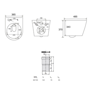 Pack WC bâti ECO 2L Swiss Aqua Technologies + WC suspendu Swiss Aqua Technologies + plaque chrome (STESTINWR05-FR)