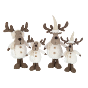 J-Line figurine Renne Echarpe - textile - beige/marron - large - 2 pcs