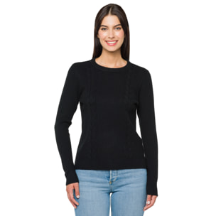 Maglia girocollo Hot Buttered Dalia nero
