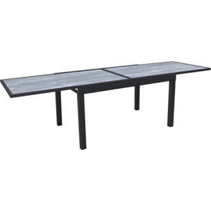 Table de jardin en aluminium extensible "Lagos" - 140/280 x 90 x 76 cm - Gris