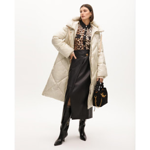 Anorak in piuma con cappuccio