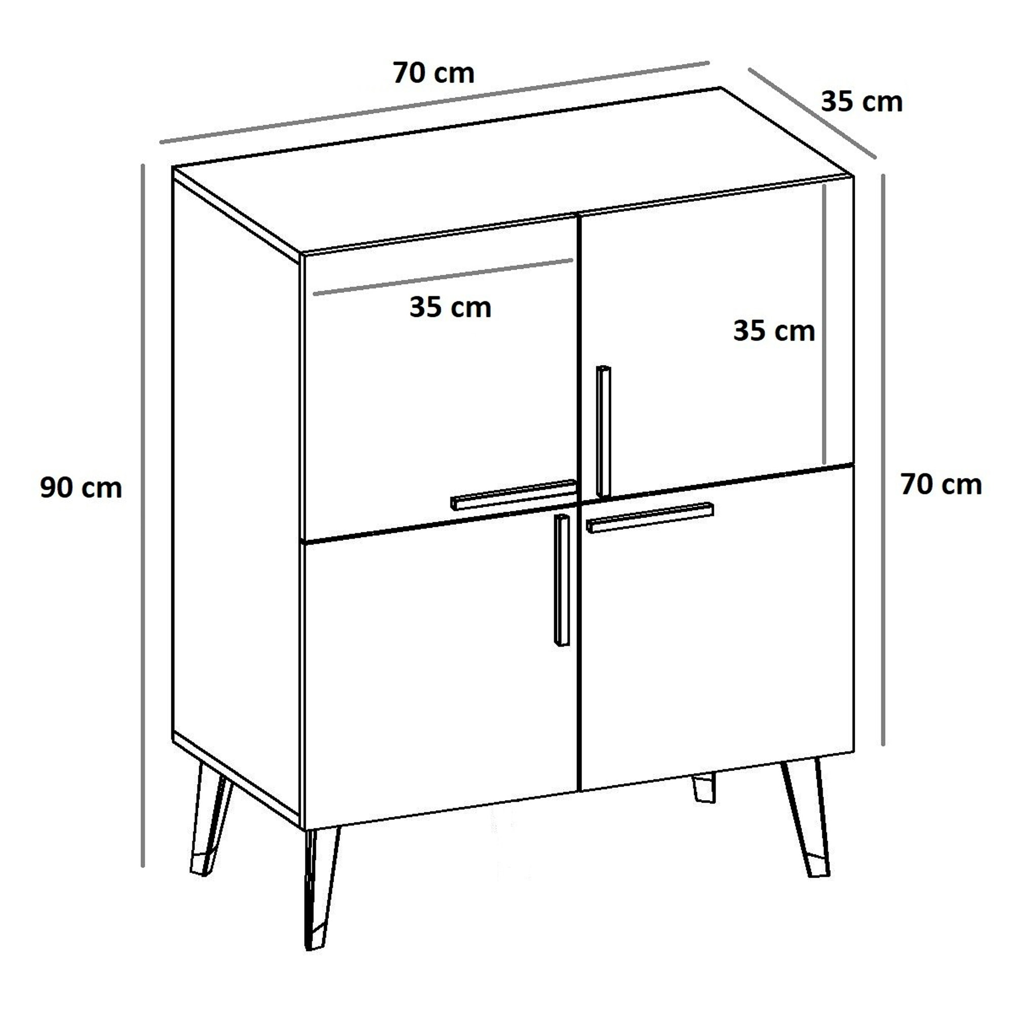 Mueble de safiro roble  con 100% tablero aglomerado rechapado en melamina.