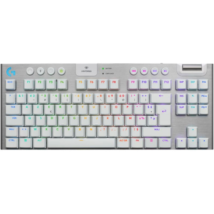 Clavier gamer sans fil LOGITECH G915 X Lightspeed TKL Tactile Blanc
