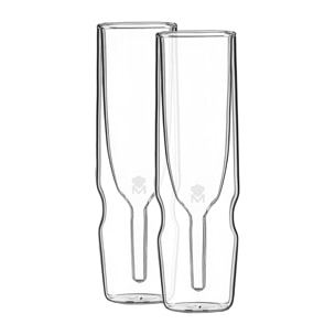 Juego de 2 Copas altas de 190ml de Borosilicato transparente de doble cristal Foodies MasterPRO