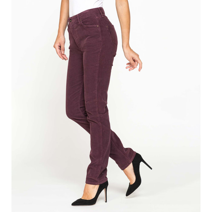PANTALONE CINQUE TASCHE COMFORT FIT IN VELLUTO STRETCH 1000 RIGHE