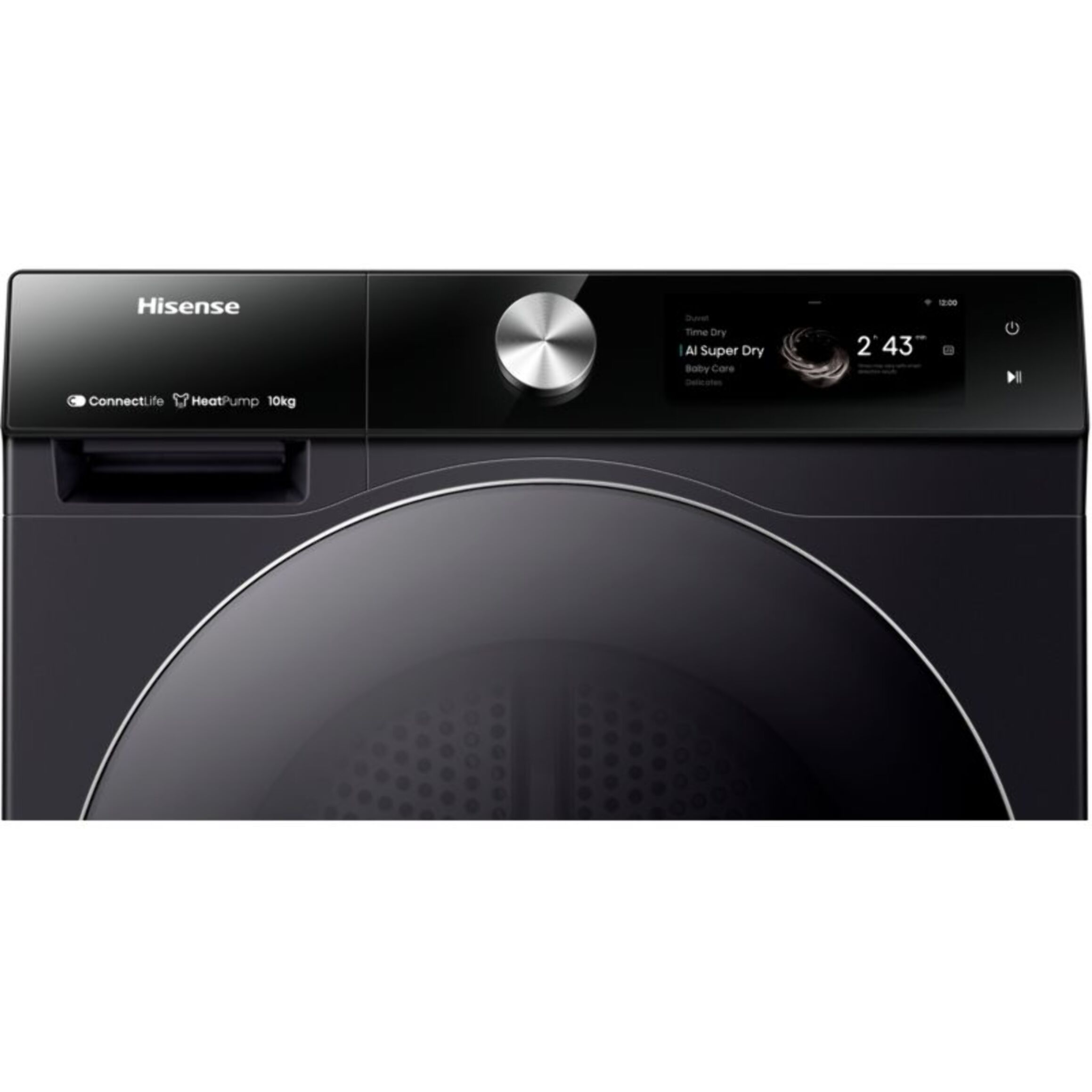 Sèche linge pompe à chaleur HISENSE DH7S107BB 10kg - Grande capacité XXL & Ultra-silencieux & Connecté