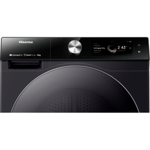 Sèche linge pompe à chaleur HISENSE DH7S107BB 10kg - Grande capacité XXL & Ultra-silencieux & Connecté