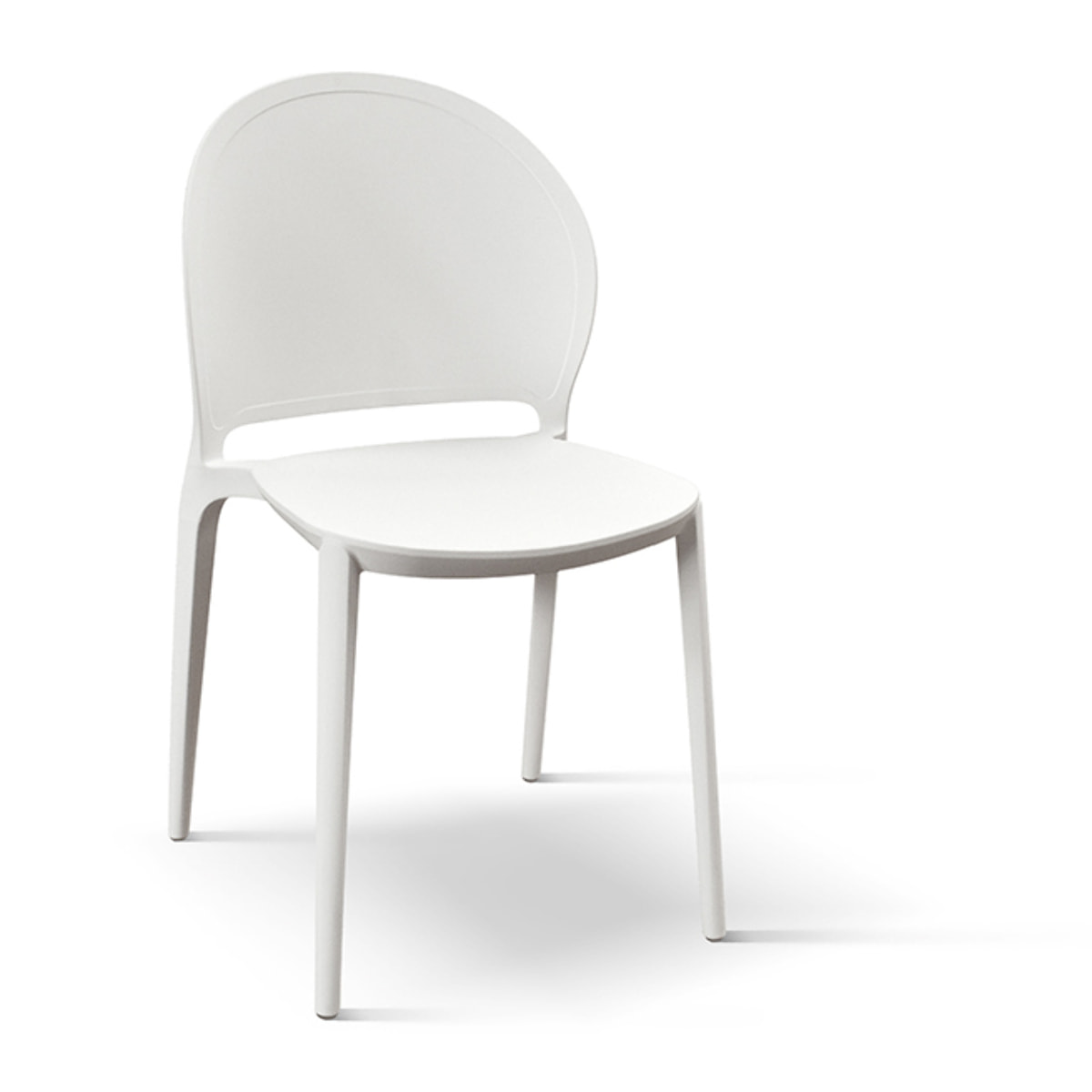 Set di 4 sedie MARBELLA in polipropilene bianco