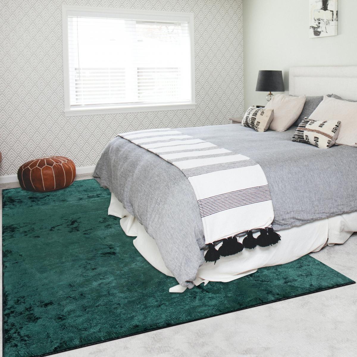 Tapis kilim tissé en coton motif faux uni SASI