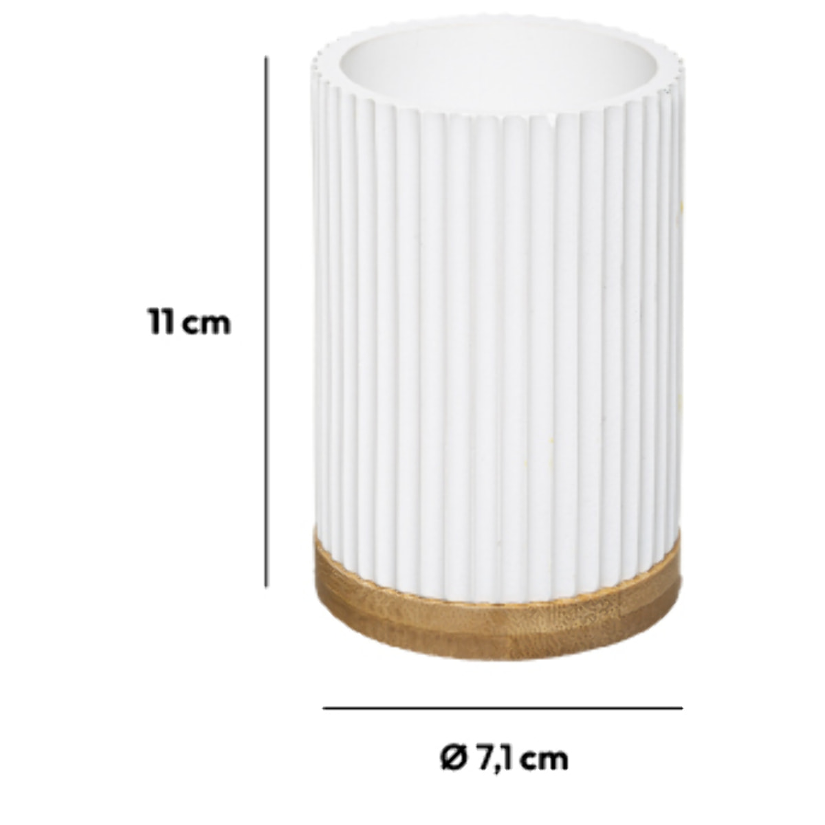 Pot à brosses à dents "Modern Color" blanc