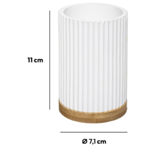 Pot à brosses à dents "Modern Color" blanc