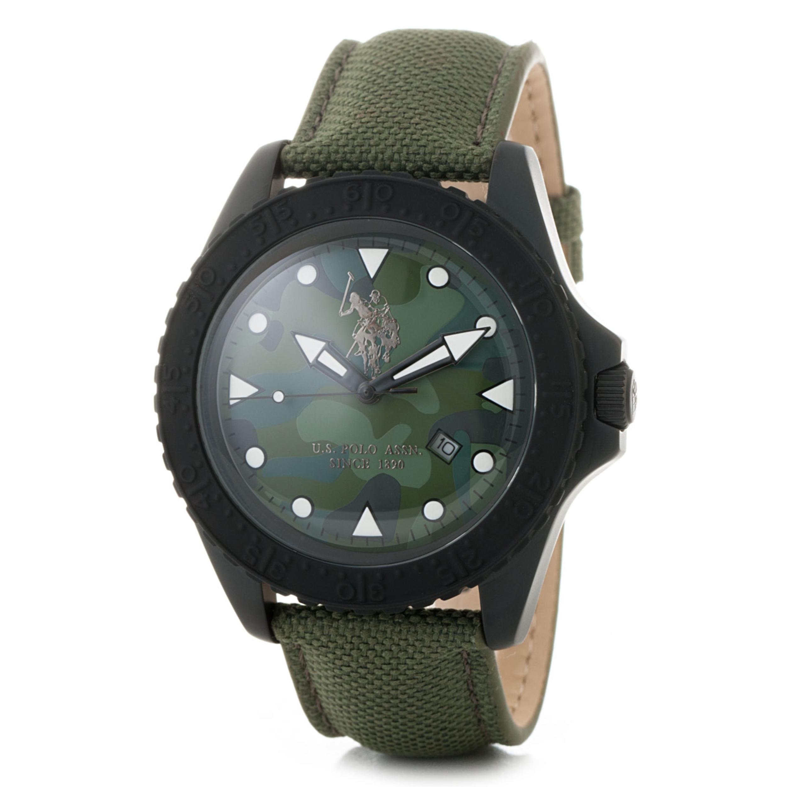 Orologio U.S. Polo Assn. In tessuto verde