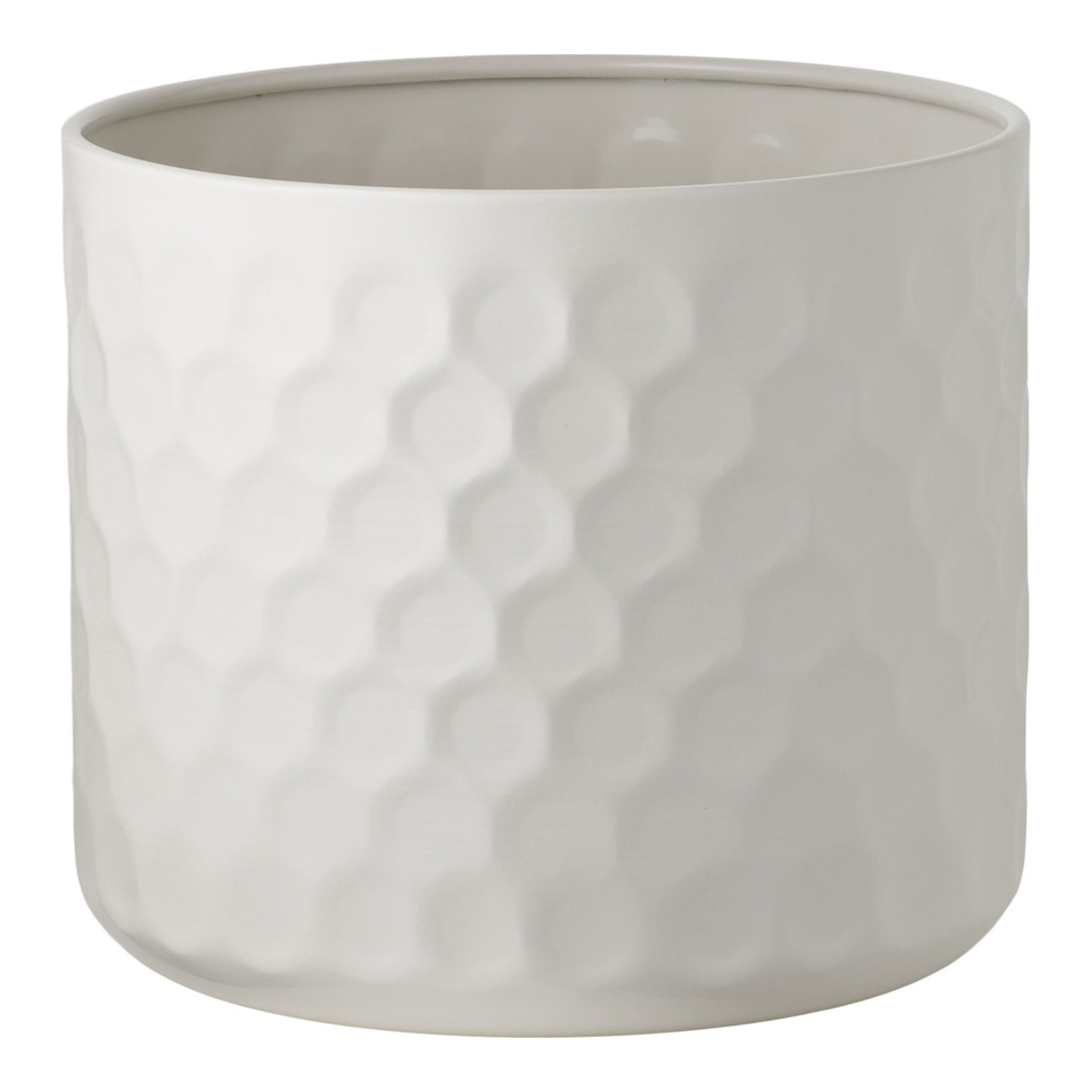 Portavaso in acciaio bianco ø24,5x21 cm
