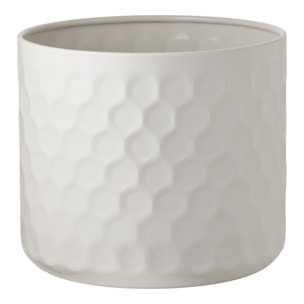Portavaso in acciaio bianco ø24,5x21 cm