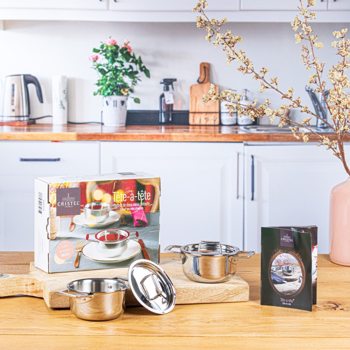 Cristel - Coffret de deux minis faitouts « tête à tête »
