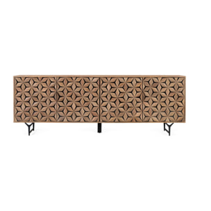 Aparador de Madera de Mango Estilo Contemporáneo Geométrico